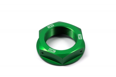Works Connection steering sten nut KX(F) 04- green