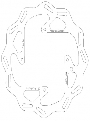Bremsscheibe vorn Husqvarna 00- 2013