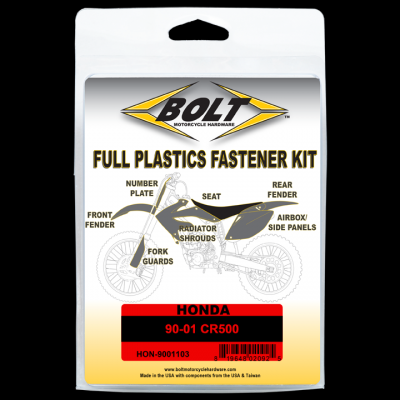 BOLT Schraubenkit für Plastikteile Honda 90-01 CR 500
