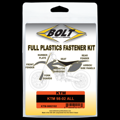 BOLT Schraubenkit für Plastikteile für KTM 98-02 ALL