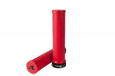 R-Bike Fahrrad Lock-on Griffe Neon Rot