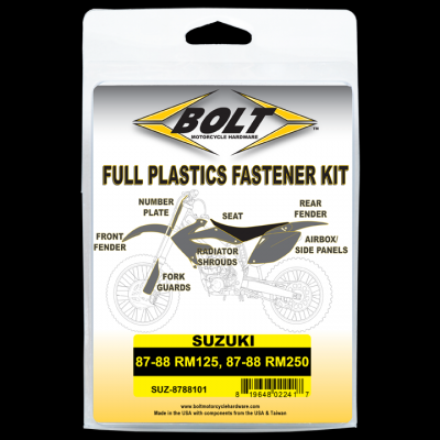 BOLT Schraubenkit für Plastikteile Suzuki 87-88 RM125, 87-88 RM250