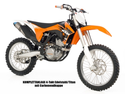 X3 Kpl. Anlage Edelstahl/titan KTM SXF 350 2011-