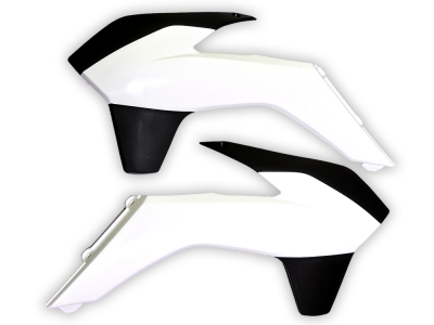 Rtech Kühlerspoiler für KTM SXF 13-15, EXC 14-16 weiss/schwarz
