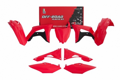 Plastikkit Honda CRF 450 17-20 / CRF 250 18-21 Rot Schwarz  6tlg.