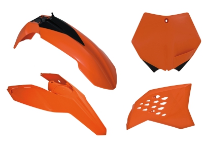 Rtech Plastikkit für KTM SXF 07-10  EXC 08-11  Orange 4 tlg.