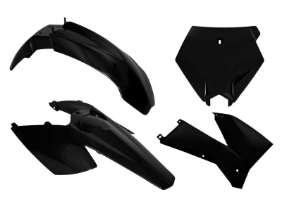 Rtech Plastikkit für KTM SXF 05-06  EXC 05-07  schwarz 4 tlg.