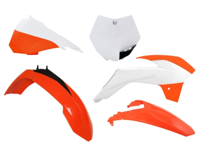 Rtech Plastikkit für KTM SX 85 13-17  Orange/Weiß 2015 OEM 5 tlg.