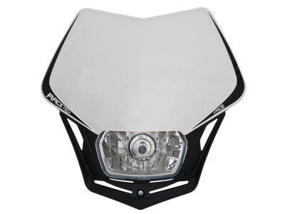 Lampenmaske V-Face schwarz/weiß