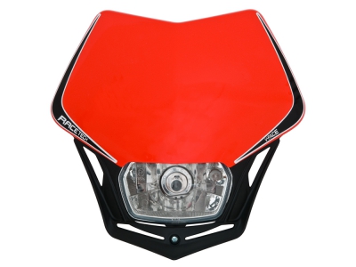 Lampenmaske V-Face schwarz/rot E-geprüft