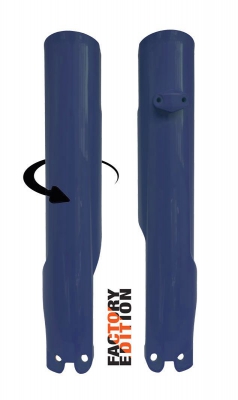 Rtech Factory Gabelprotektor für KTM SX/F 23- EXC 24-, Husqvarna TC/FC 24-, TE/FE 24- Blau