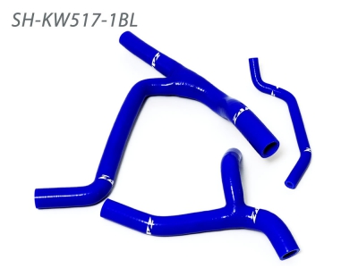 Silikon-Kühlerschlauch Kawasaki KXF450 09- 15 blau Y-Kit