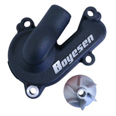 Boyesen SUPERCOOLER Wasserpumpendeckel und Impellerkits KTM 250 350 SX-F 16-, EXC 17-, Husqvarna FC 16-, FE 17- Schwarz