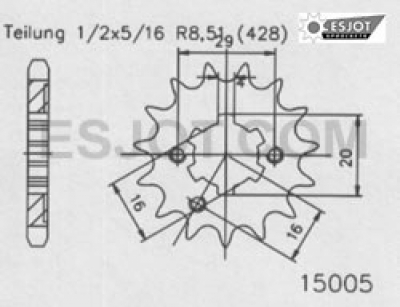 Motorritzel ( D ) Suzuki RM 85 83-05 13Zähne