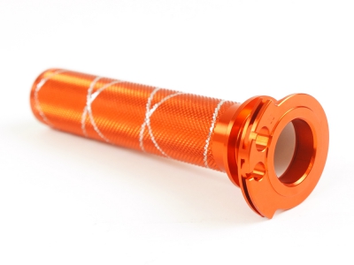 ALU throttel tube KTM 4T  SXF 16- / EXC-F 17- 2T TPI with bearing orange