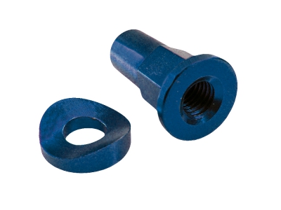 Mutter & Scheibe f. Reifenhalter Alu blau