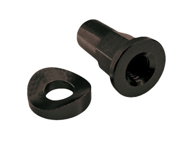 Mutter & Scheibe f. Reifenhalter Alu schwarz